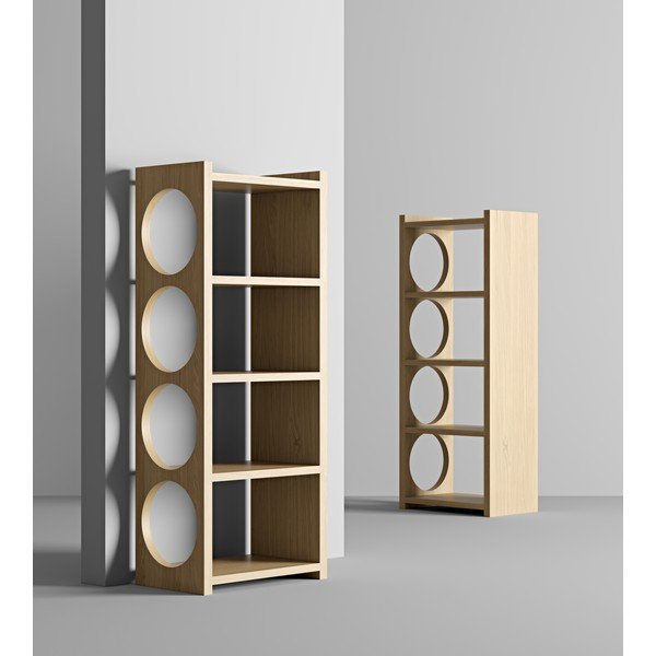 Bau könyvespolc tölgyfa dekorral - Woodman-image-1