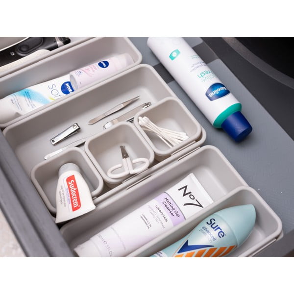 Szürke műanyag fiókrendező készlet 8 db-os - Addis-image-1