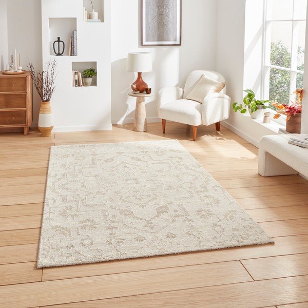 Krémszínű szőnyeg 200x290 cm Geneva – Think Rugs-image-1