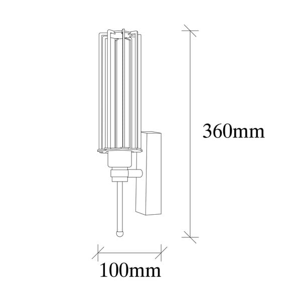 Fekete-aranyszínű fali lámpa ø 8 cm Fellini – Opviq lights-image-4