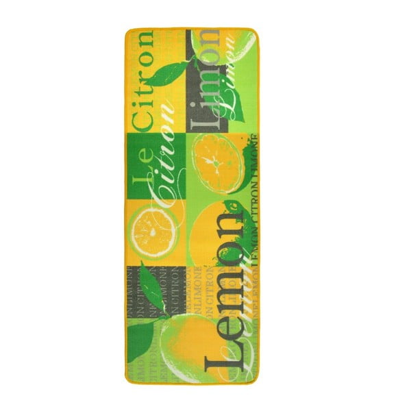 Lemon sárga-zöld konyhai futószőnyeg, 67 x 180 cm - Hanse Home