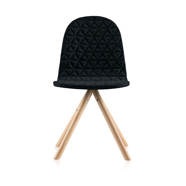 Mannequin Triangle fekete szék natúr lábakkal - Iker