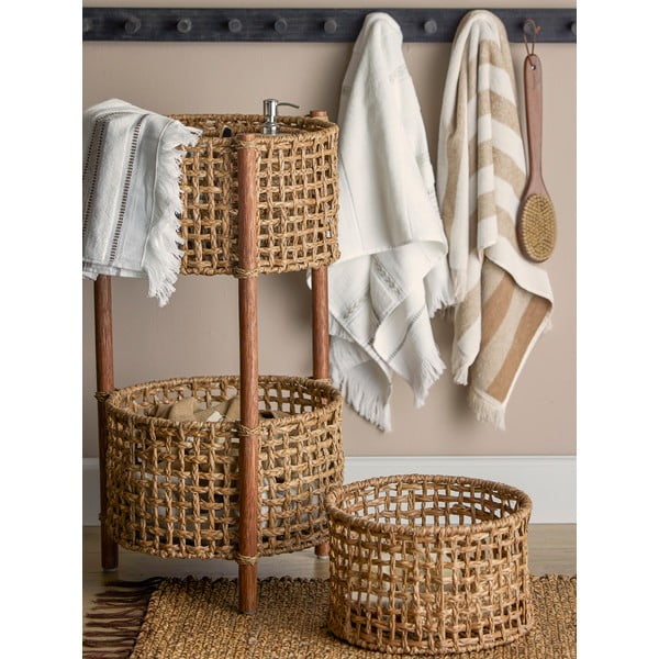 Barna-bézs pamut fürdőlepedő 70x140 cm Elaia – Bloomingville-image-3