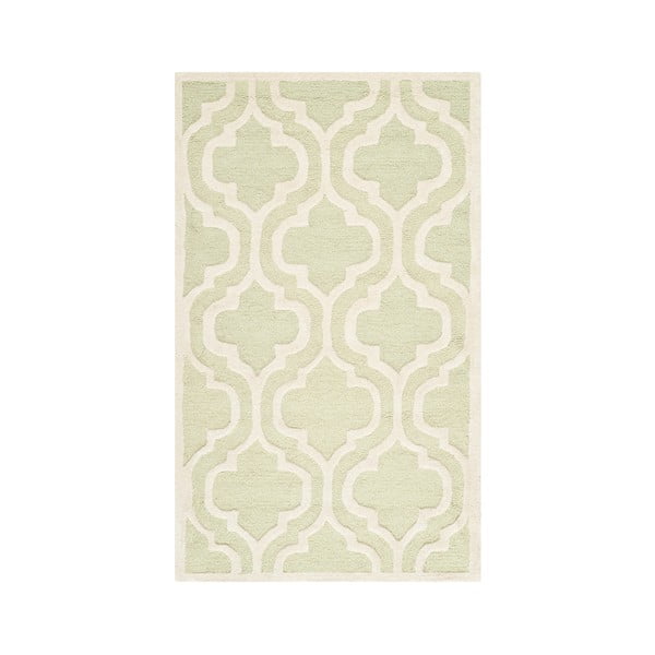 Lola zöld-fehér gyapjú szőnyeg, 152 x 91 cm - Safavieh