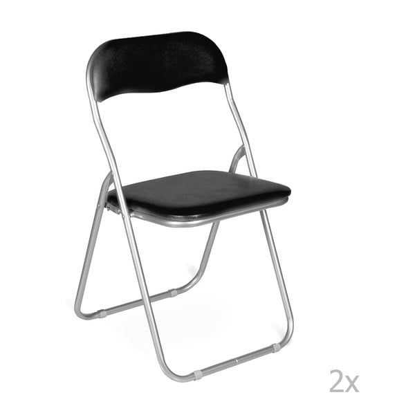 Viola 2 darabos fekete összecsukható szék szett - Evergreen House