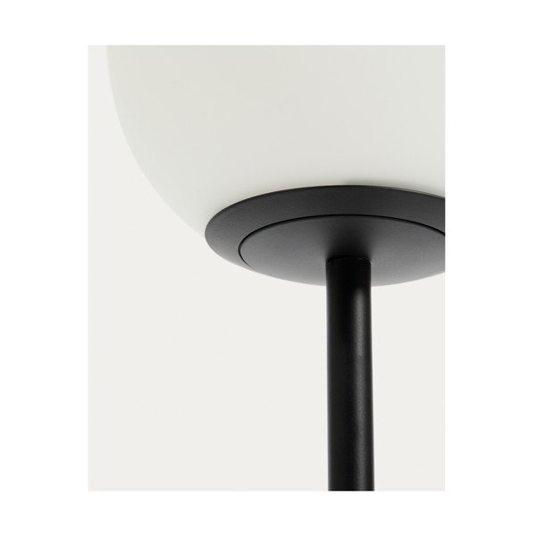Fehér-fekete asztali lámpa üveg búrával (magasság 35 cm) Brisia – Kave Home-image-3