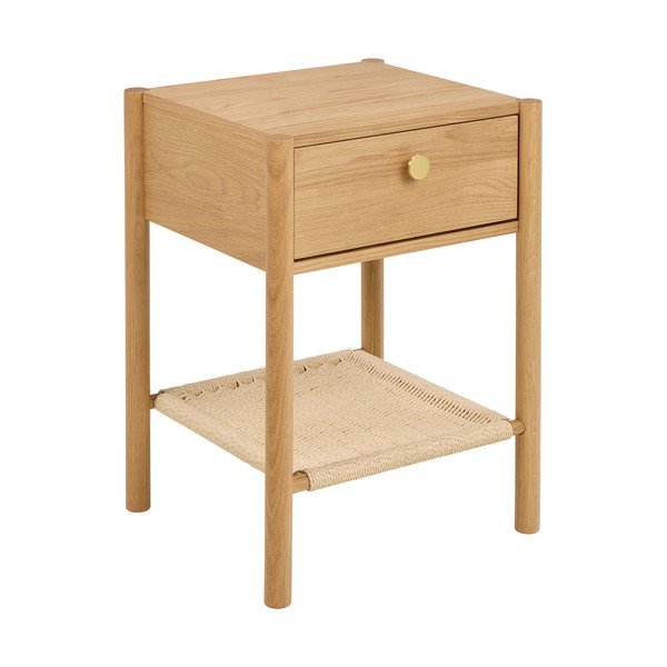 Világos natúr színű éjjeliszekrény tölgyfa dekorral Monfort – Actona-image-2