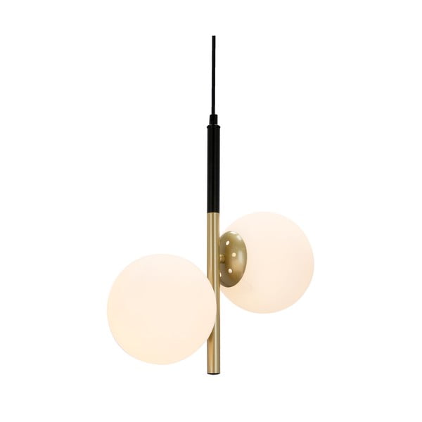 Aranyszínű függőlámpa üveg búrával 32.5x15 cm Duo – Candellux Lighting-image-3