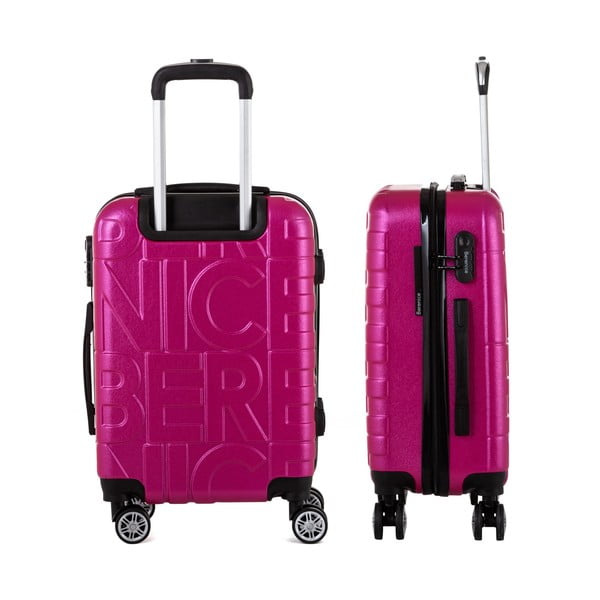 Typo 3 db-os rózsaszín bőrönd szett - Berenice-image-4