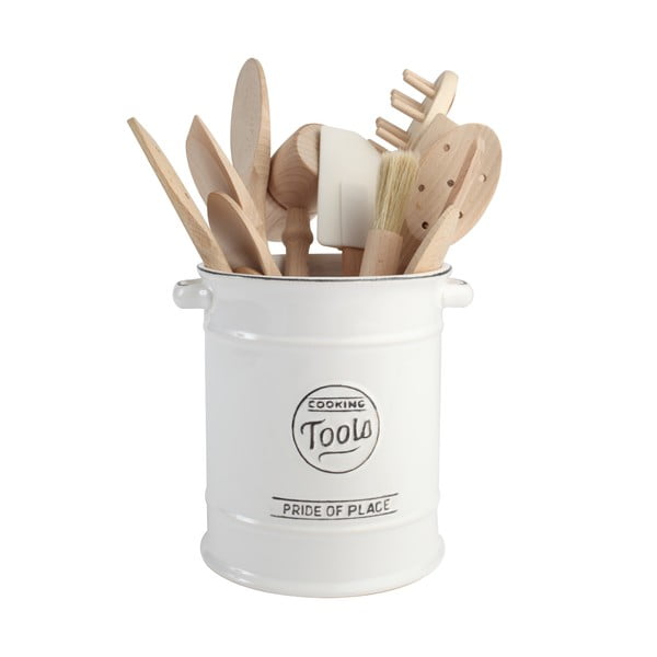 Pride Of Place fehér kerámia konyhai eszköztartó - T&G Woodware-image-1