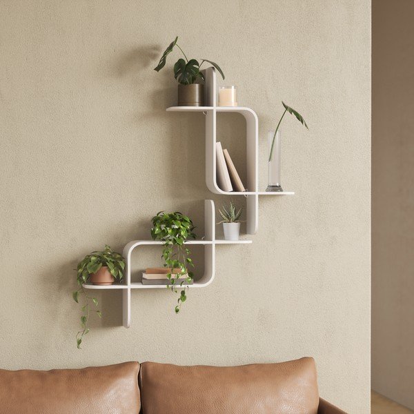 Fehér többszintes kaucsukfa fali polc 62 cm Montage – Umbra-image-1