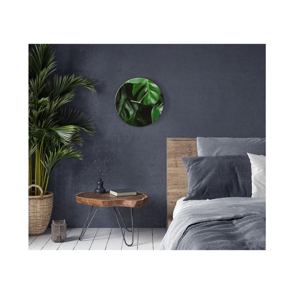 Glassclock Monstera falióra, ⌀ 30 cm - Styler-image-1