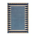 Kék kézi szövésű gyapjú szőnyeg 160x230 cm Kai Wool Border – Flair Rugs