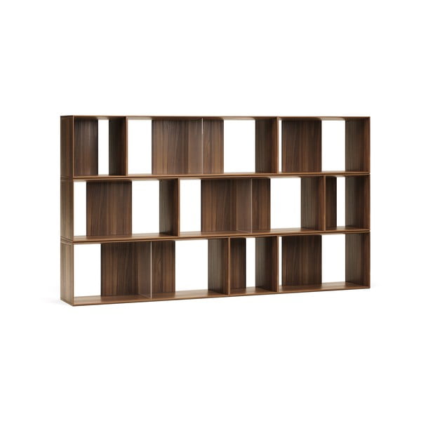 Natúr színű moduláris polcrendszer szett diófa dekorral 9 db-os 202x114 cm Litto – Kave Home-image-2