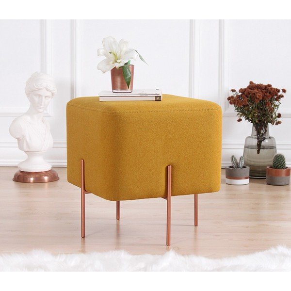 Mustársárga puff Copper – Artie-image-1