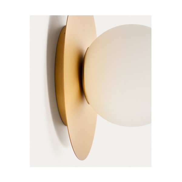 Fehér-aranyszínű fali lámpa ø 25 cm Brisia – Kave Home-image-3