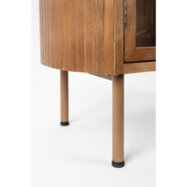 Natúr színű kaucsukfa tálalószekrény 80x140x38 cm Yaz – White Label-image-3