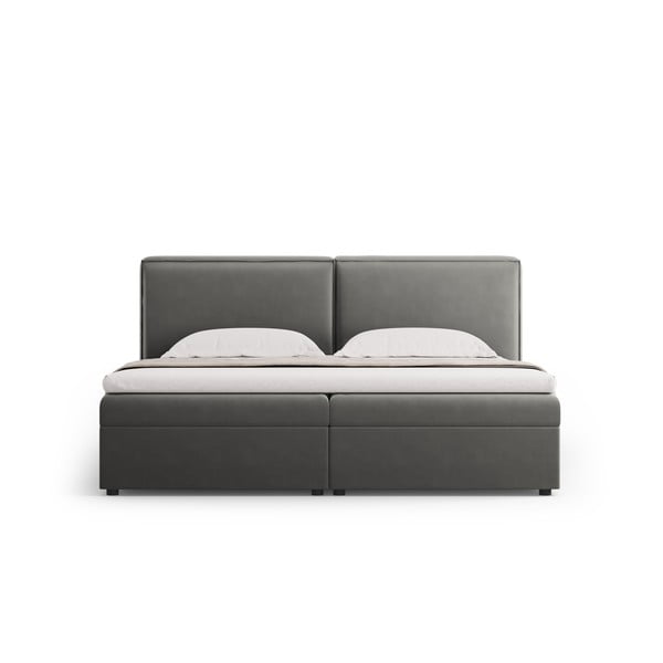 Szürke ágyneműtartós boxspring ágy 180x200 cm Arendal – Cosmopolitan Design-image-4