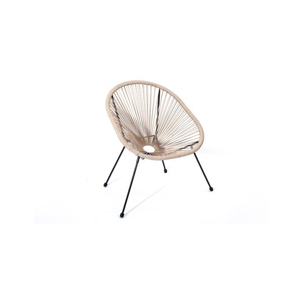 New Avocado bézs mesterséges rattan kerti szék - Le Bonom-image-4