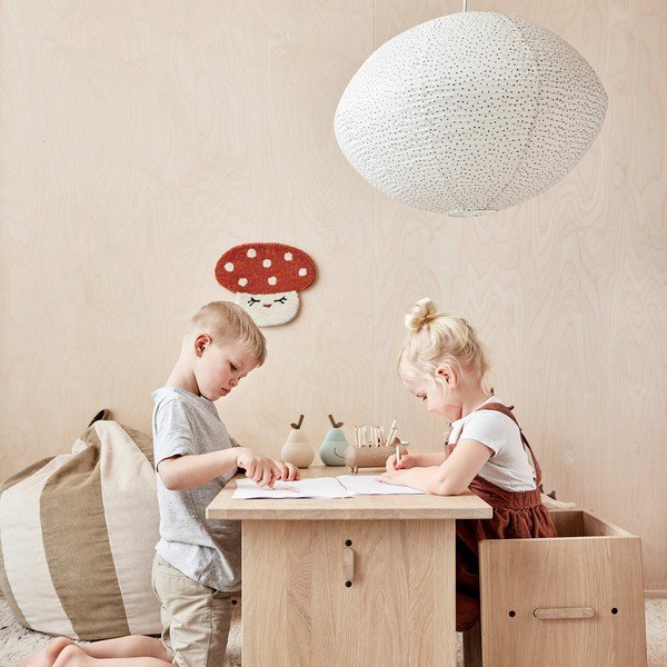 Elefántcsont színű gyerek lámpabúra papír búrával Moyo – OYOY Living Design-image-1