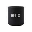Fekete porcelán bögre 300 ml Hello – Design Letters