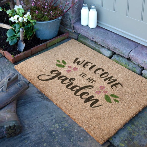Kókuszrost lábtörlő 60x90 cm Welcome to My Garden – Artsy Doormats-image-2