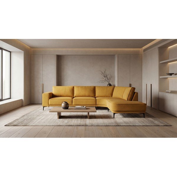 Mustársárga sarokkanapé (jobb oldali) Copenhagen – Scandic-image-1