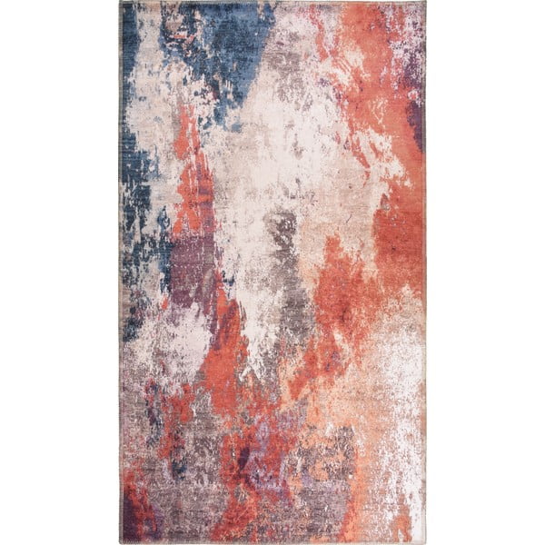 Piros-kék mosható szőnyeg 80x50 cm - Vitaus