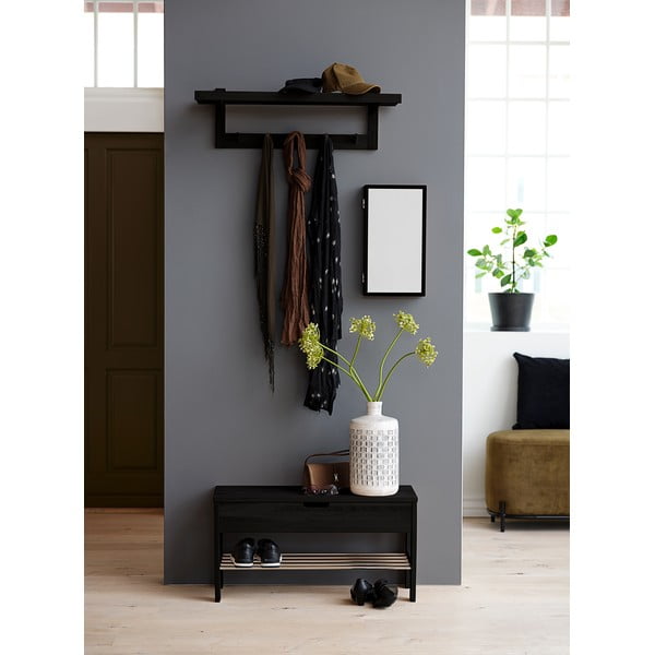 Uno fekete tölgyfa pad tárolóval - Canett-image-1