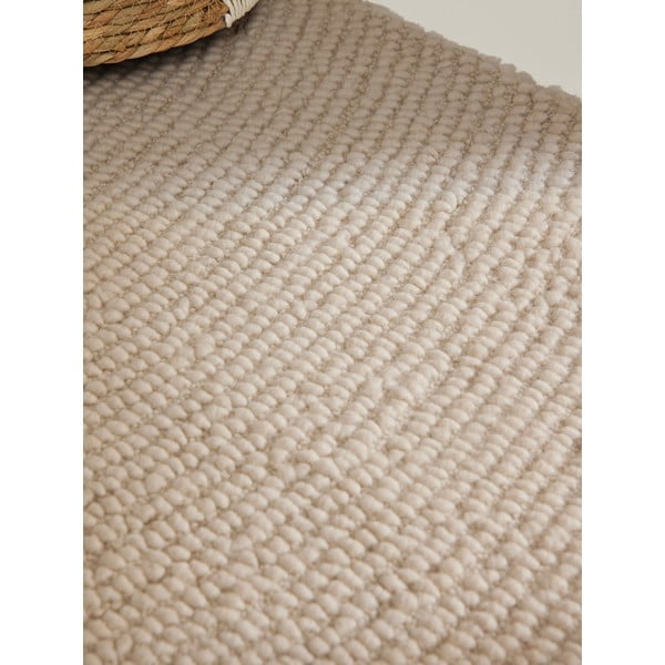 Világos natúr színű kézi szövésű gyapjú szőnyeg 120x180 cm Eleni Natural White – Hanse Home-image-4