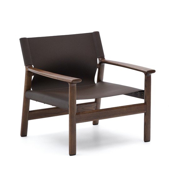 Sötétbarna bőr fotel Jan – Kave Home