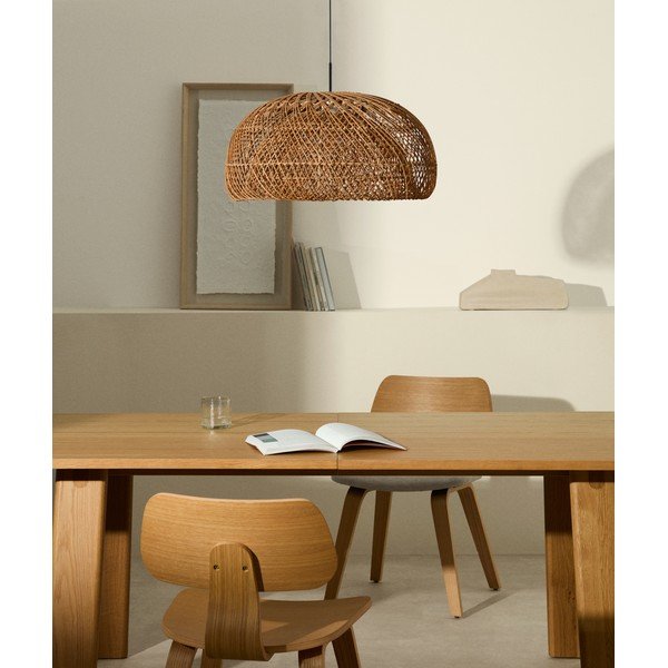 Natúr színű rattan lámpabúra ø 60 cm Isora – Kave Home-image-1