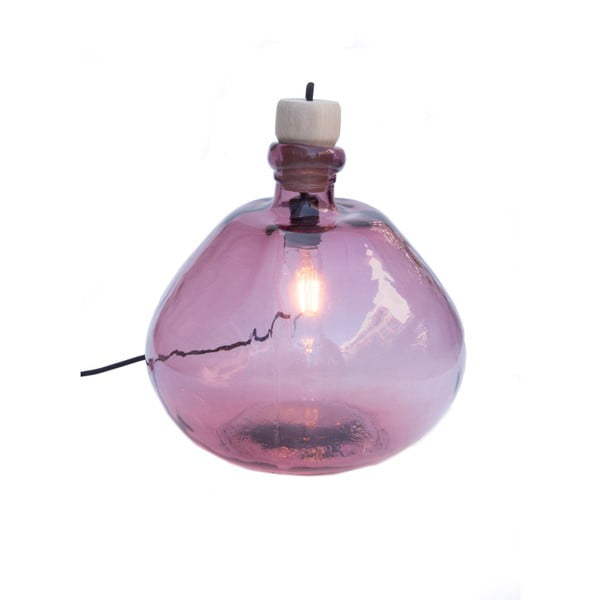 Tropez rózsaszín lámpa újrahasznosított üvegből, ø 22 cm - Velvet Atelier