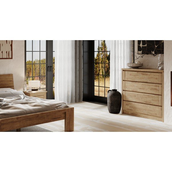 Barna alacsony tölgyfa komód 105x96 cm Timo – Olivia Living-image-1