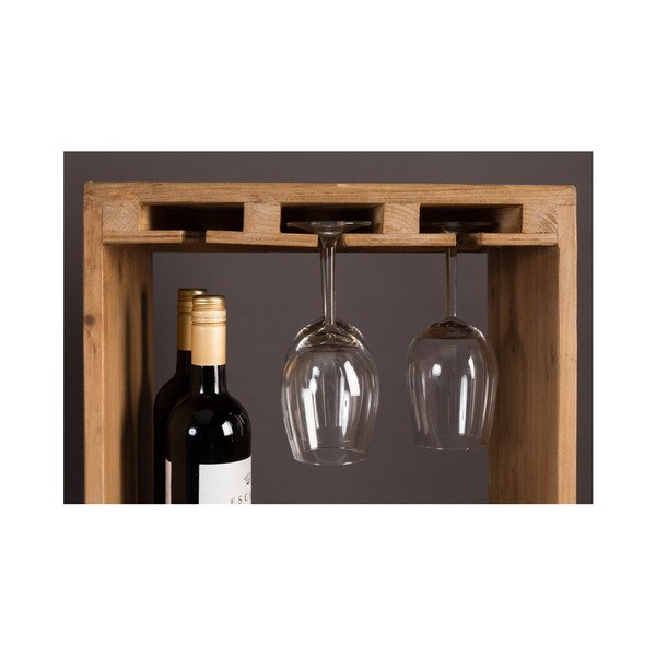 Barna jegenyefenyő bortartó szekrény palackok száma 28, 43,5x118,5 cm Claude – Dutchbone-image-3