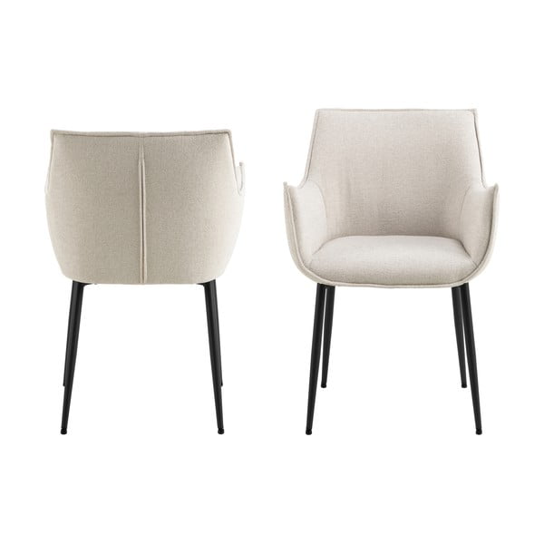 Krémszínű kárpitozott étkezőfotel Bonita – Actona-image-4