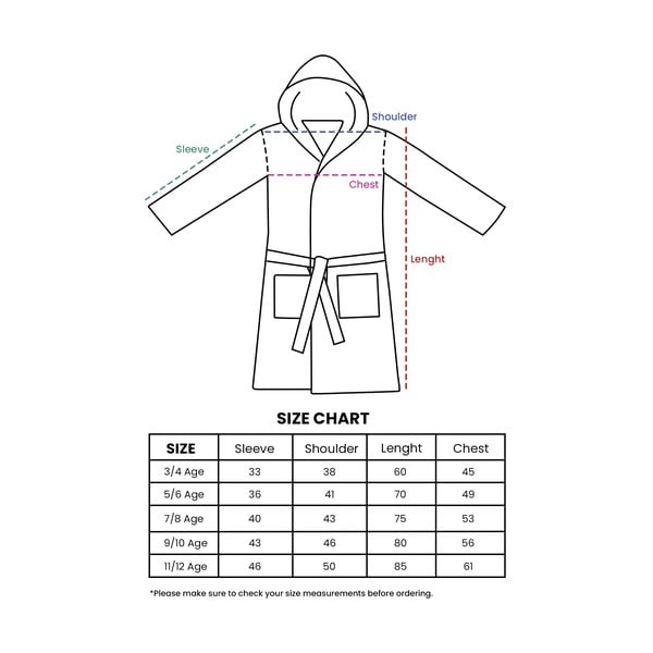 Sárga muszlin gyerek fürdőköpeny 5-6 év Muslin – Foutastic-image-4