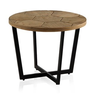 Honeycomb dohányzóasztal fekete vas konstrukcióval, ⌀ 59 cm - Geese