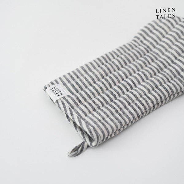 Len edényfogó Thin Black Stripes – Linen Tales-image-3