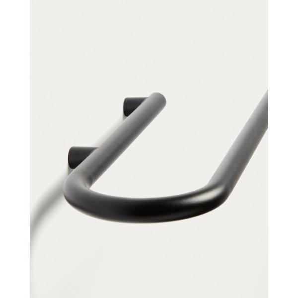 Fekete fali rozsdamentes acél törölközőtartó Arely – Kave Home-image-3