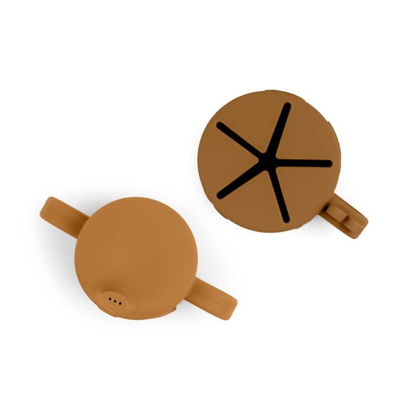 Sárga-barna ivó- és uzsonnás pohár szett Friends - Done by Deer-image-2