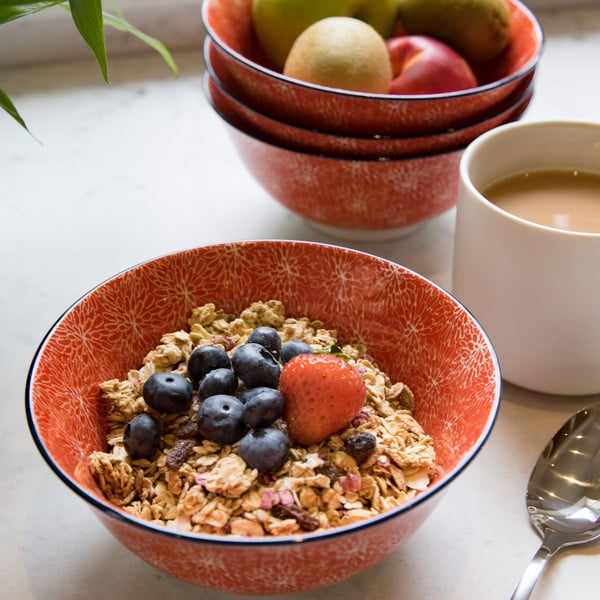 Floral piros kerámia tál, ø 16 cm - Kitchen Craft-image-3