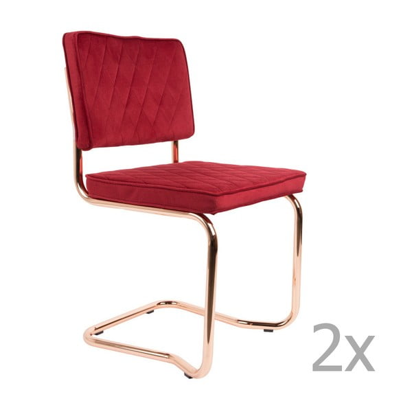 Diamond Kink 2 db piros szék - Zuiver