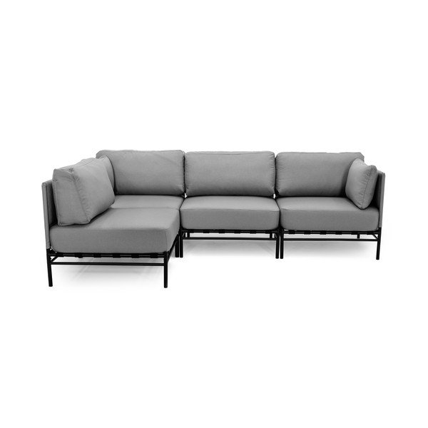 Világosszürke kerti moduláris kanapé 234 cm Dandy – Sit Sit-image-2