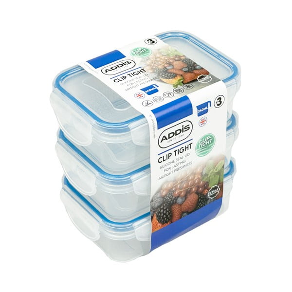Élelmiszertartó doboz szett 3 db-os Clip Tight – Addis-image-3