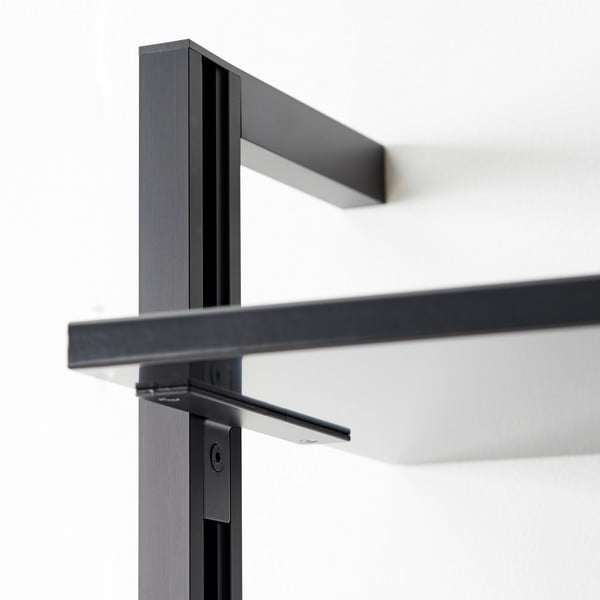 Fekete könyvespolc tölgyfa dekorral 94x210 cm Edge by Hammel - Hammel Furniture-image-1