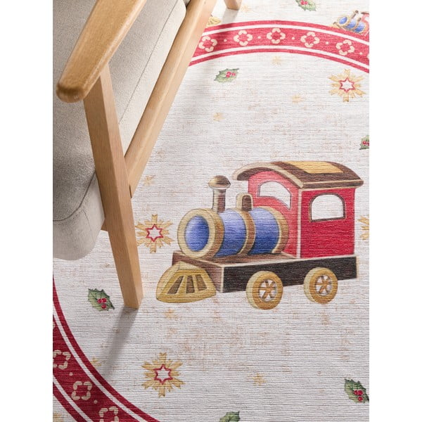 Piros kerek szőnyeg karácsonyi mintával ø 160 cm Toy's Delight Train – Villeroy&Boch-image-2