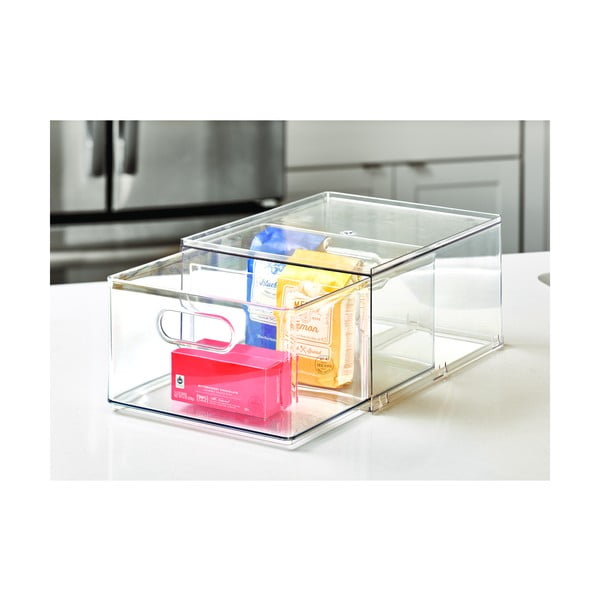 Átlátszó tárolódoboz, 34,2 x 25,3 x 15,4 cm - iDesign The Home Edit-image-4