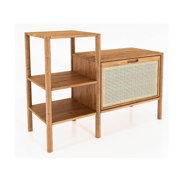 Natúr színű tölgyfa könyvespolc 115x86 cm Pola – The Beds-image-2