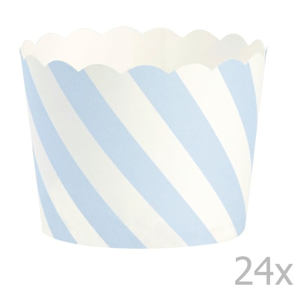 Blue Diagonal papír sütőforma, 24 db - Miss Étoile